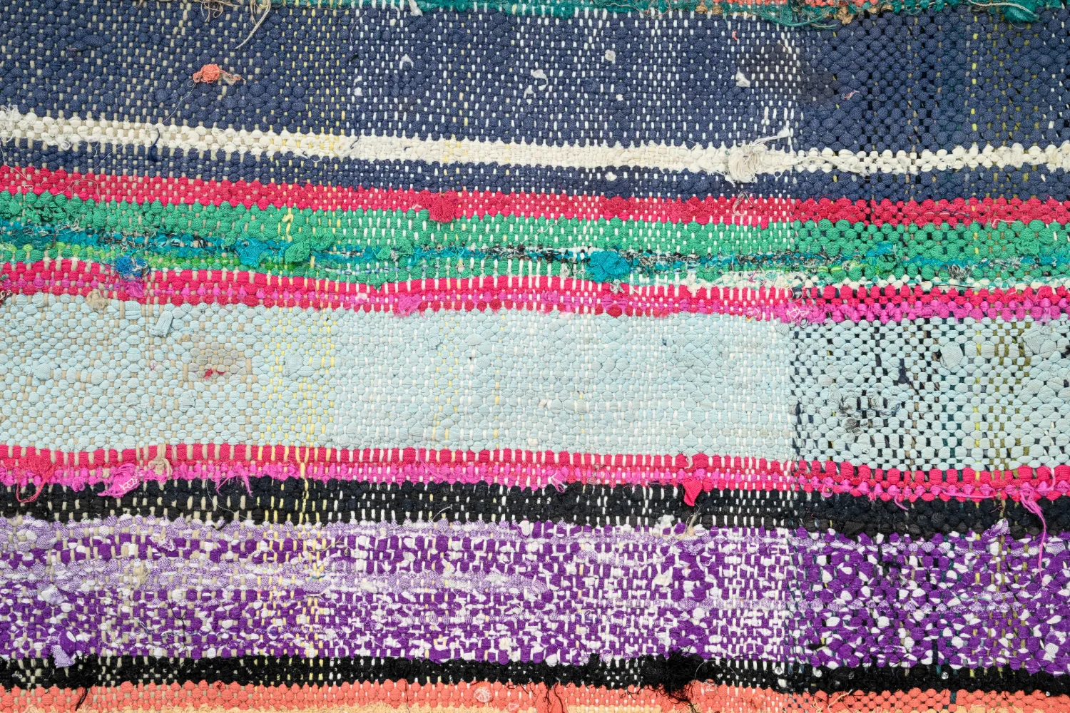 Marokkolainen Kilim matto Boucherouite 135 x 240 cm