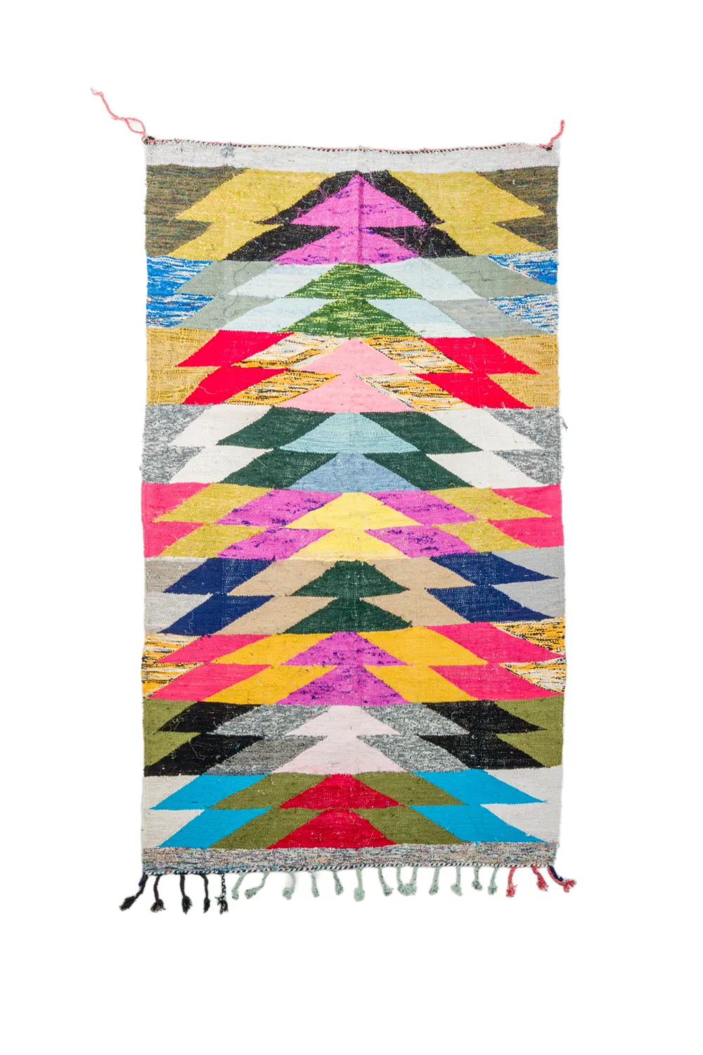 Marokkolainen Kilim matto Boucherouite 155 x 255 cm