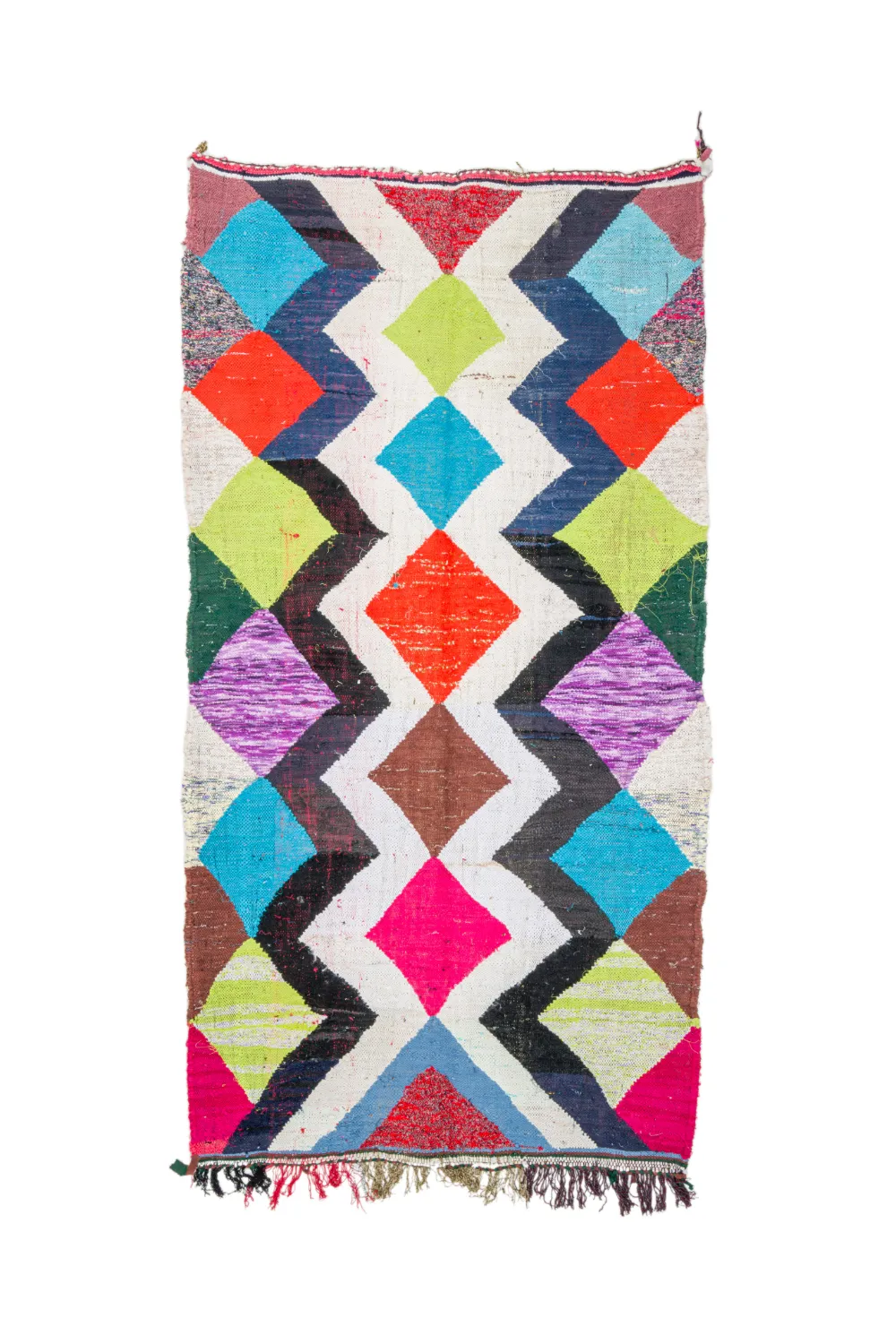 Marokkolainen Kilim matto Boucherouite 155 x 290 cm