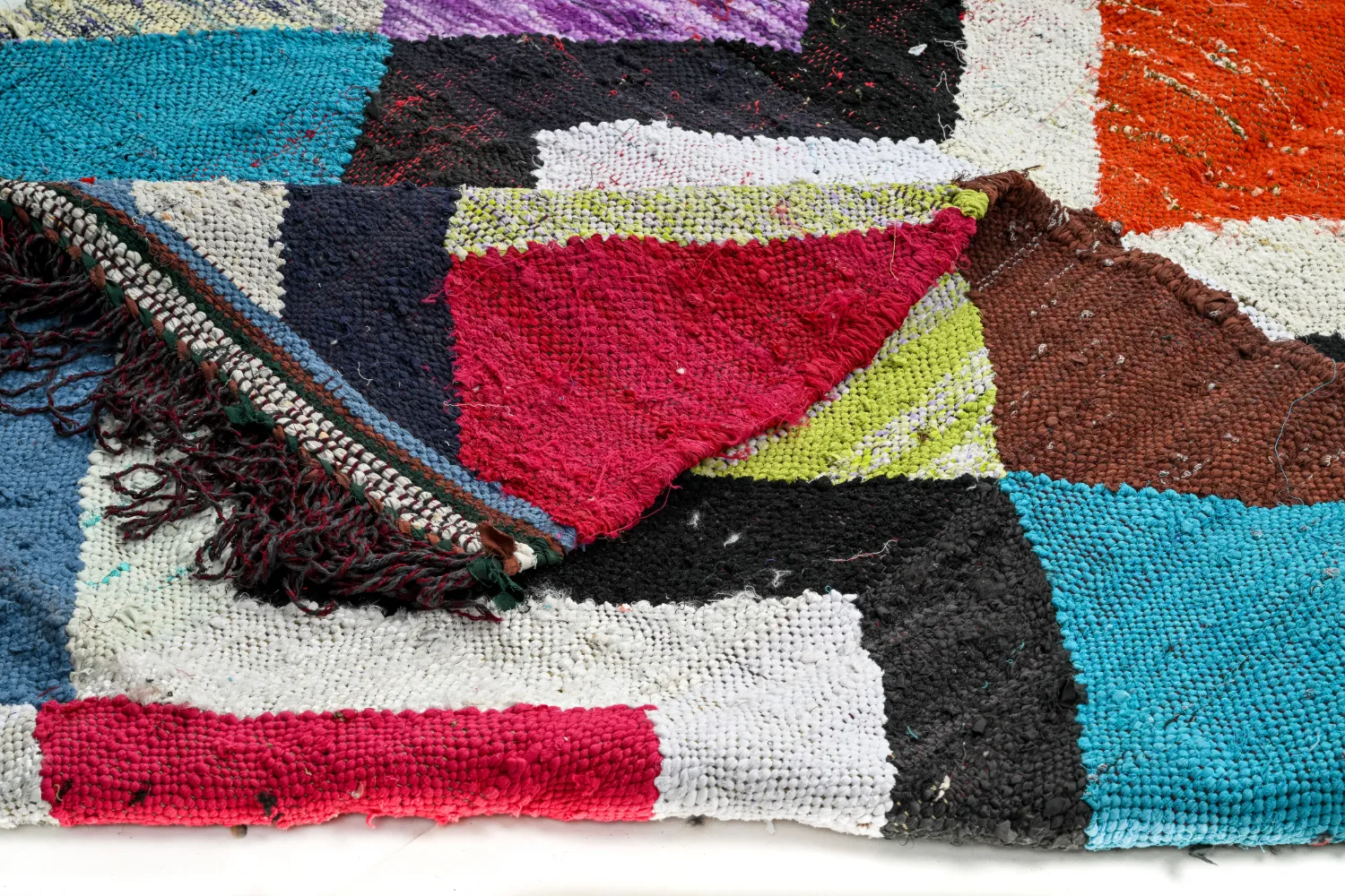 Marokkolainen Kilim matto Boucherouite 155 x 290 cm
