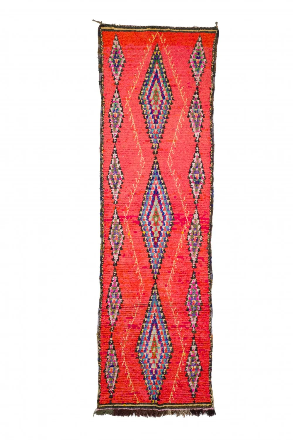 Marokkolainen Kilim matto Boucherouite 360 x 170 cm