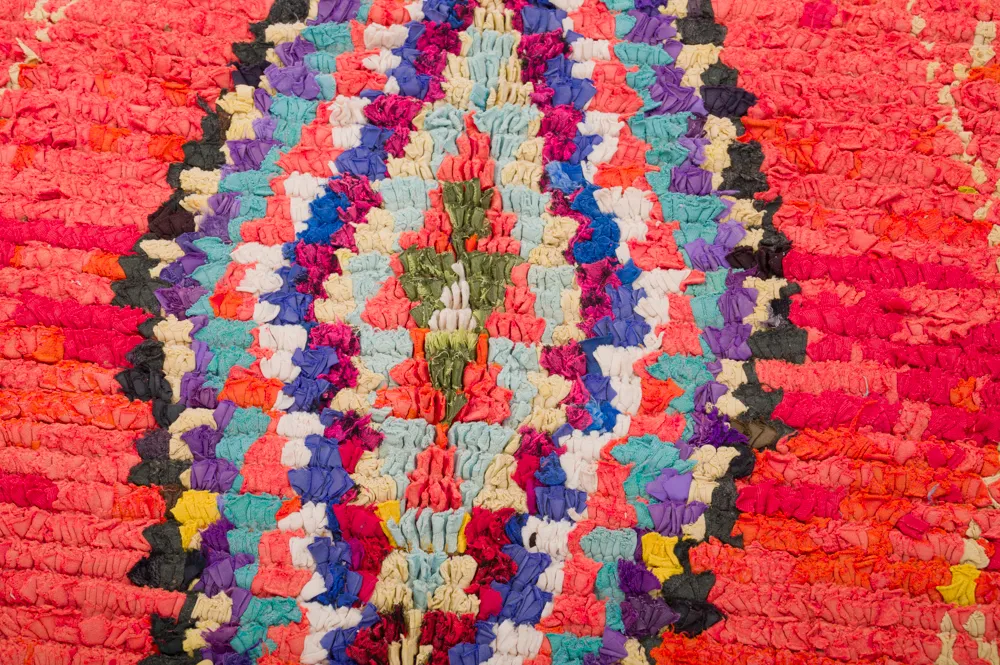 Marokkolainen Kilim matto Boucherouite 360 x 170 cm