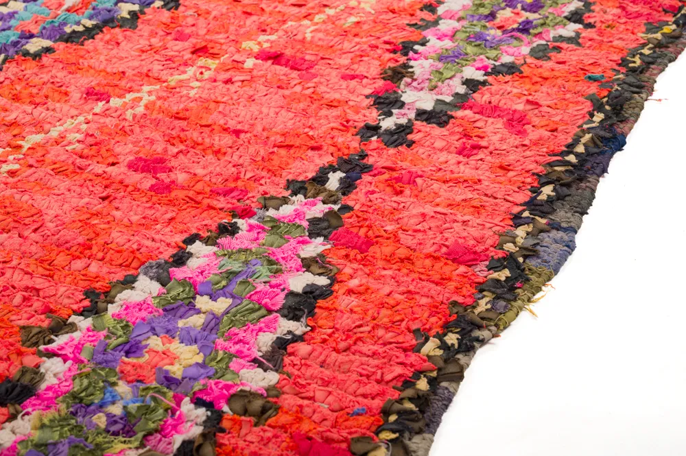 Marokkolainen Kilim matto Boucherouite 360 x 170 cm