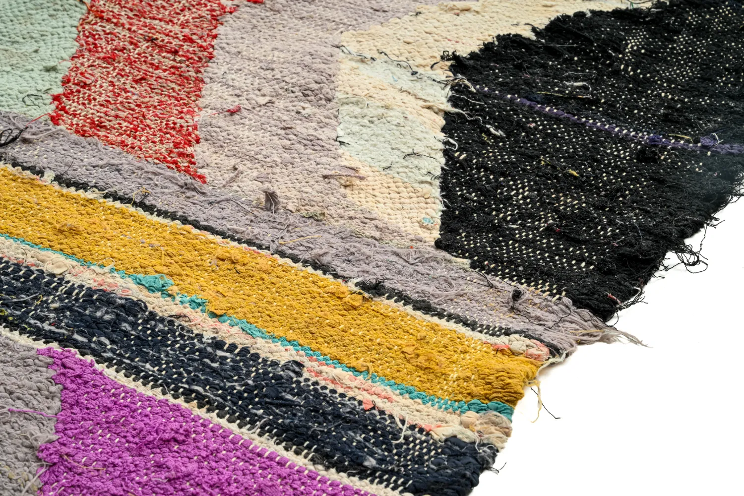 Marokkolainen Kilim matto Boucherouite 130 x 260 cm