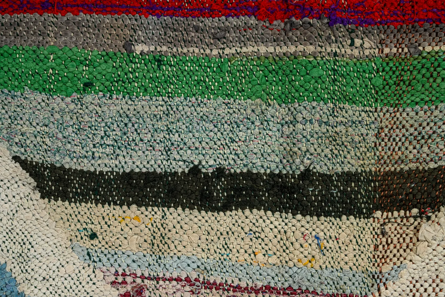 Marokkolainen Kilim matto Boucherouite 145 x 295 cm