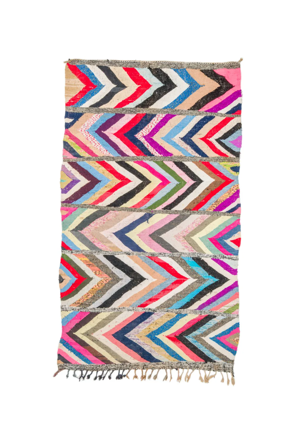 Marokkolainen Kilim matto Boucherouite 165 x 270 cm