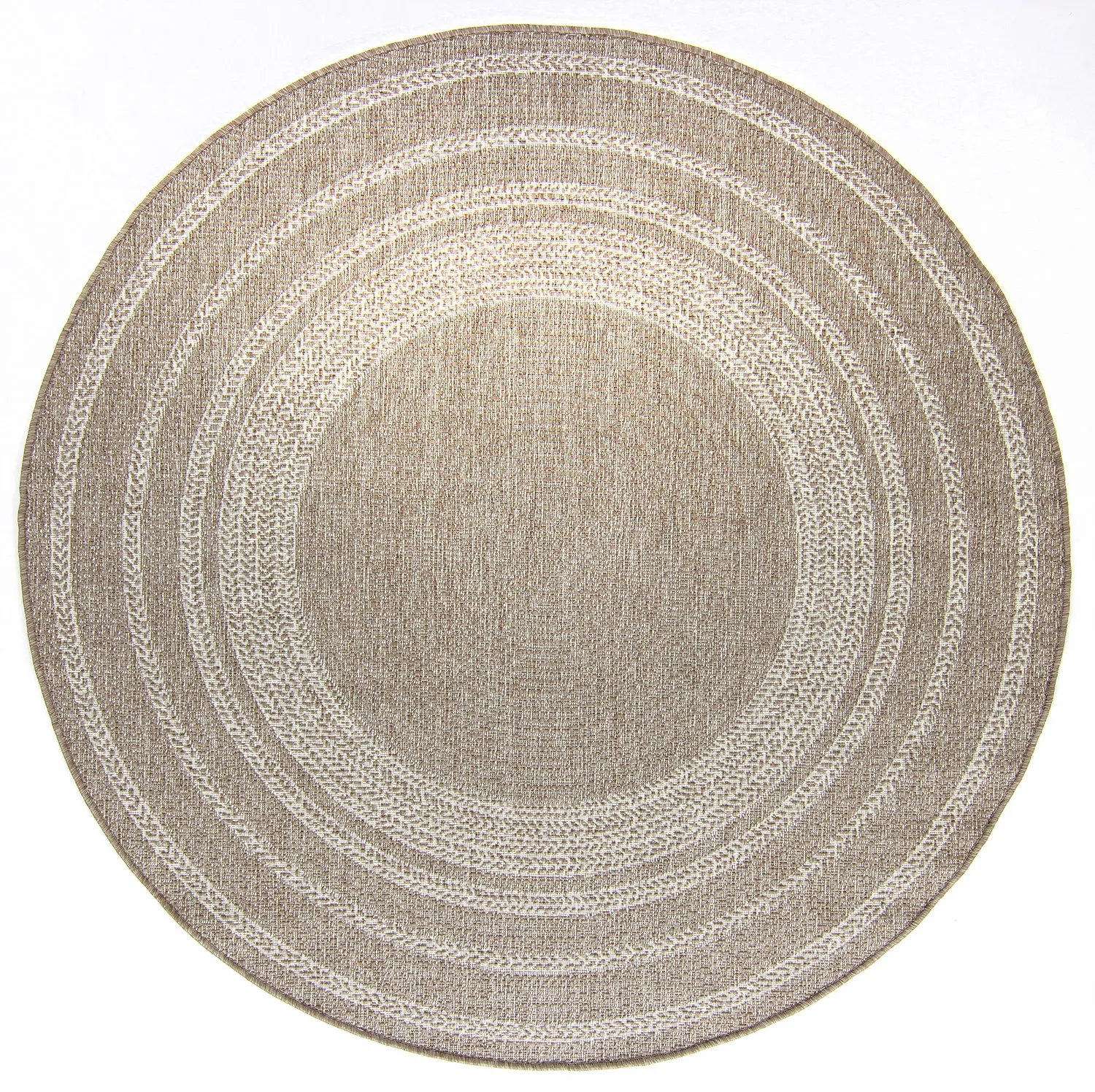 Pyöreä matot - Indoor/Outdoor Angus (beige)