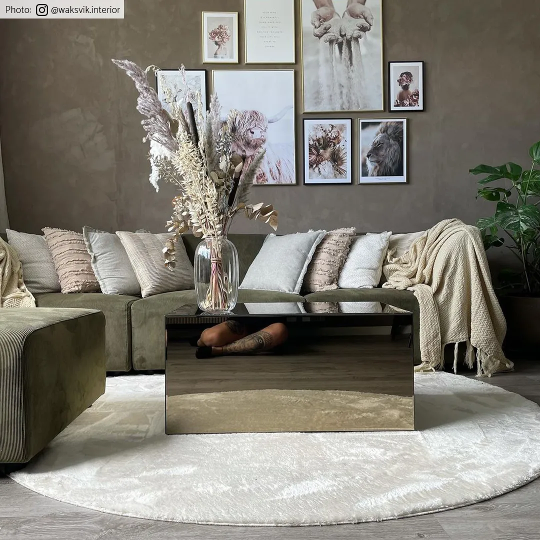 Pyöreä matot - Aranga Super Soft Fur (beige)