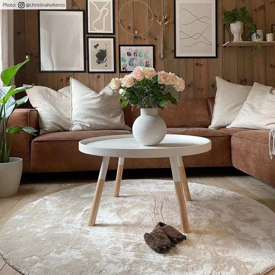 Pyöreä matot - Aranga Super Soft Fur (beige)