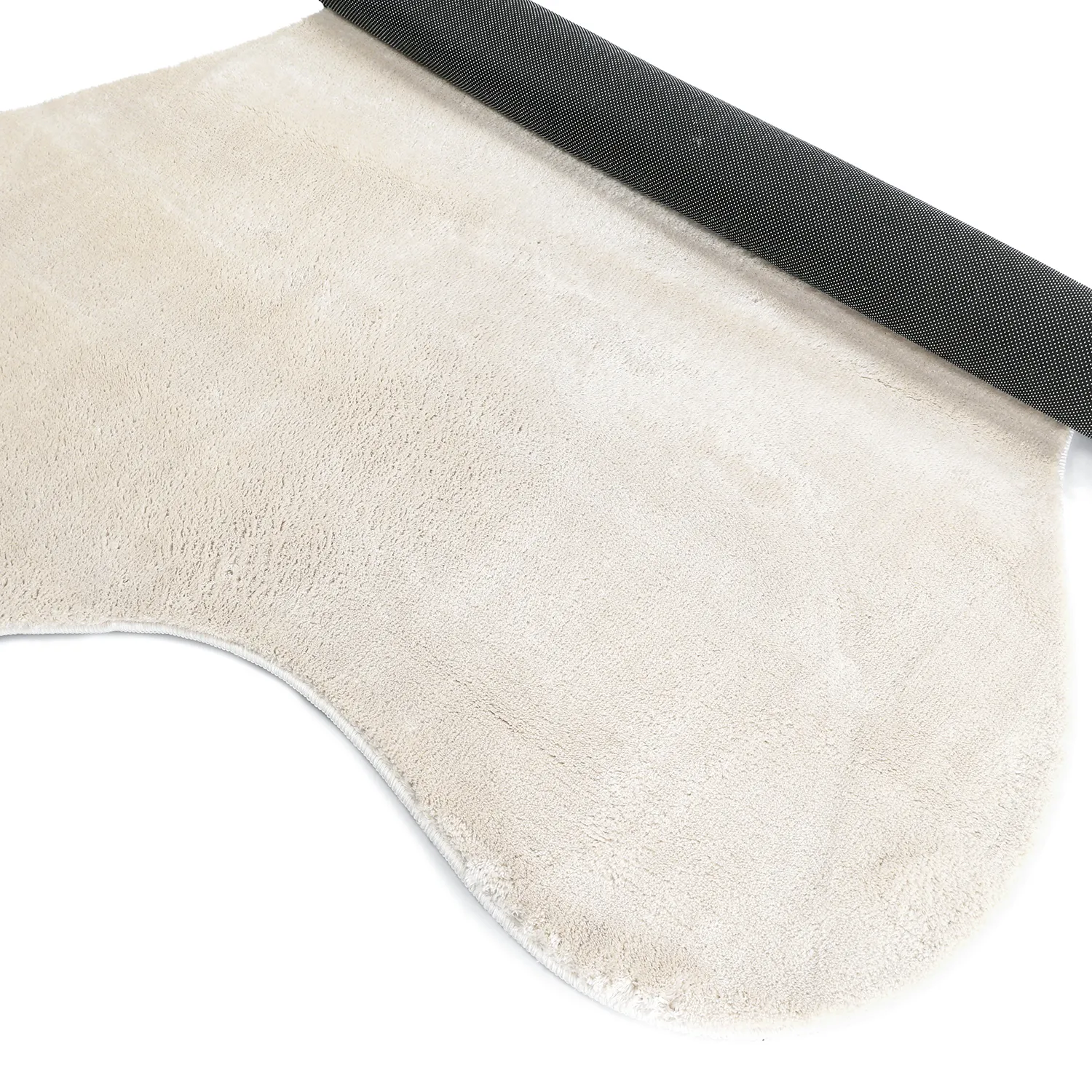 Epäsymmetrinen Aaltokuvioinen Ryijymatto - Aranga Super Soft Fur (beige)