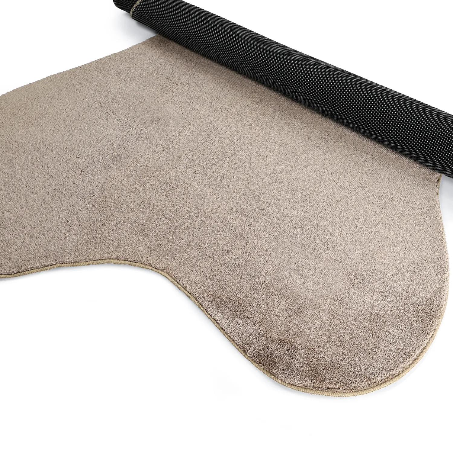 Epäsymmetrinen Aaltokuvioinen Ryijymatto - Aranga Super Soft Fur (ruskea)
