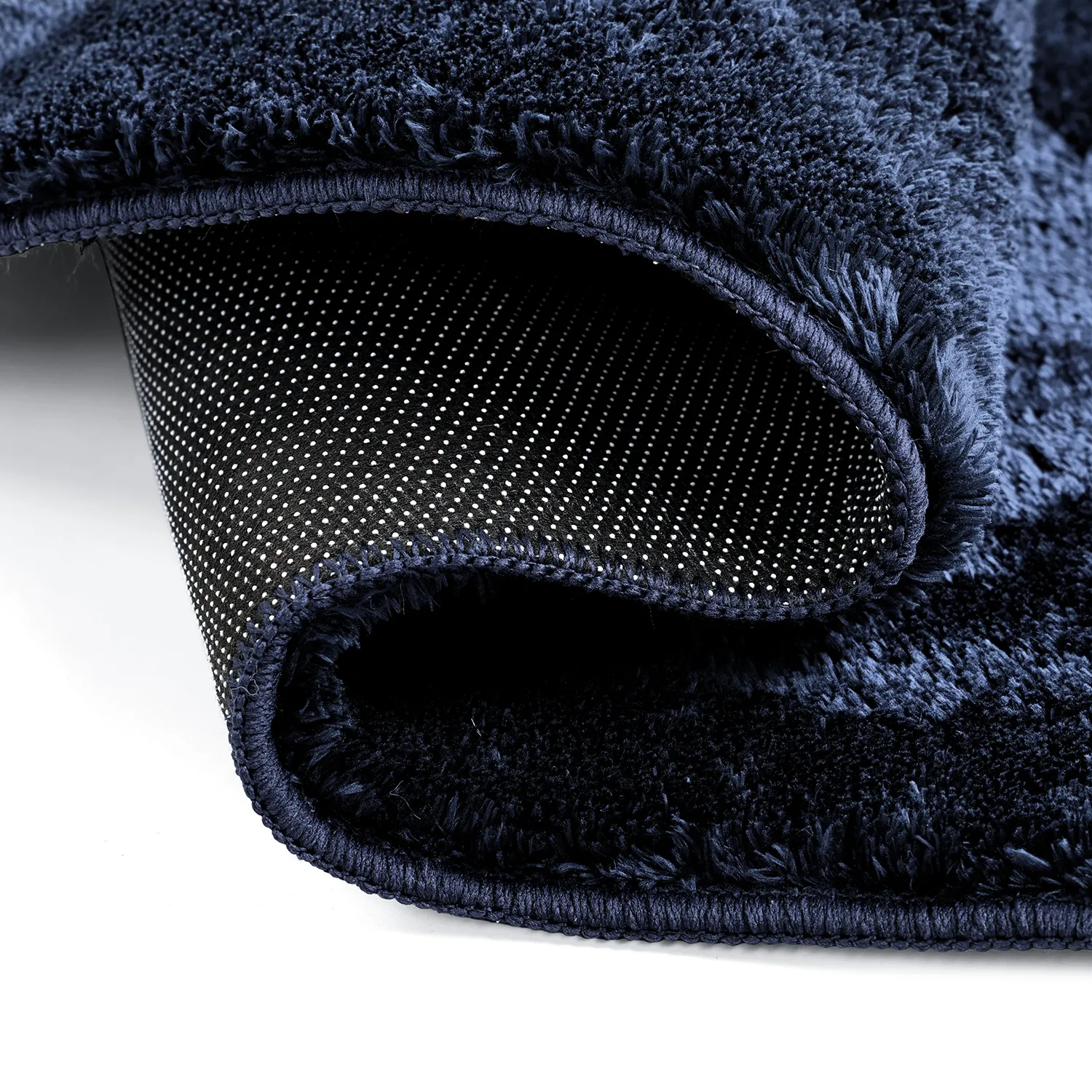 Epäsymmetrinen Aaltokuvioinen Ryijymatto - Aranga Super Soft Fur (tummansininen)