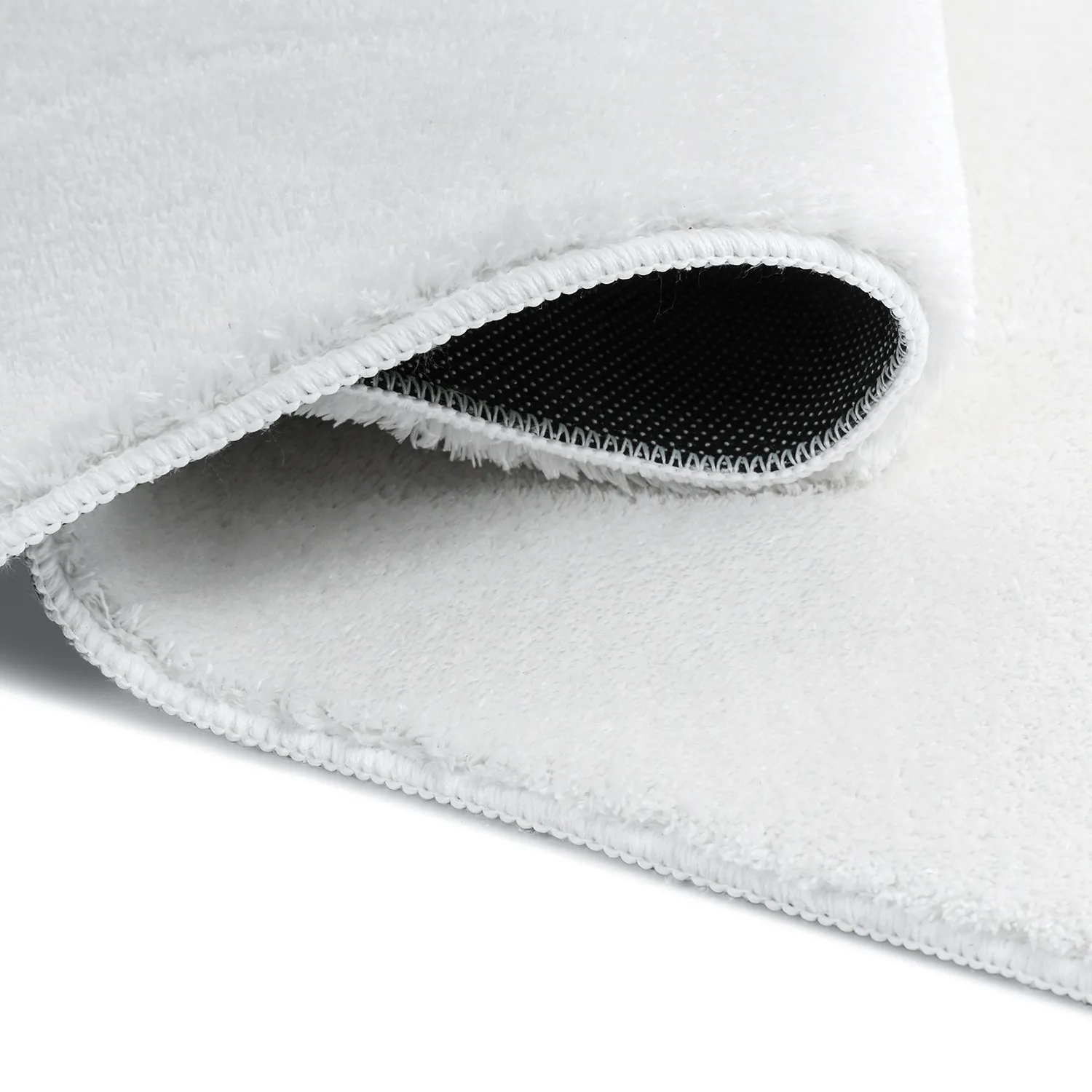 Epäsymmetrinen Aaltokuvioinen Ryijymatto - Aranga Super Soft Fur (valkoinen)