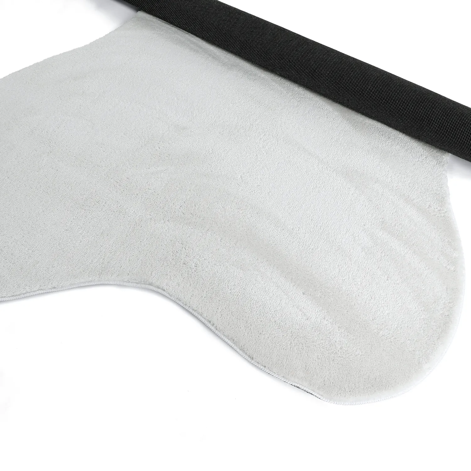 Epäsymmetrinen Aaltokuvioinen Ryijymatto - Aranga Super Soft Fur (valkoinen)