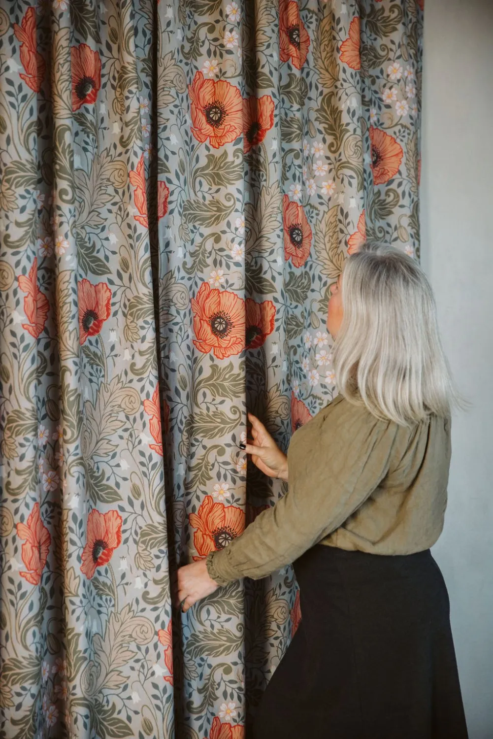Puuvillaverhot - Poppy (beige)