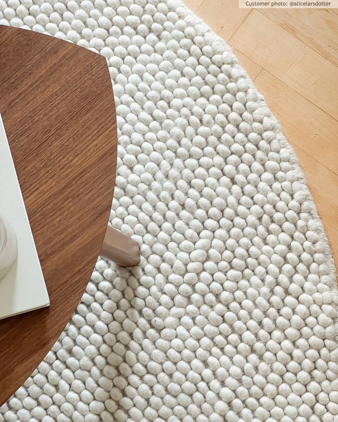 Pyöreä matot - Avafors Wool Bubble (beige)