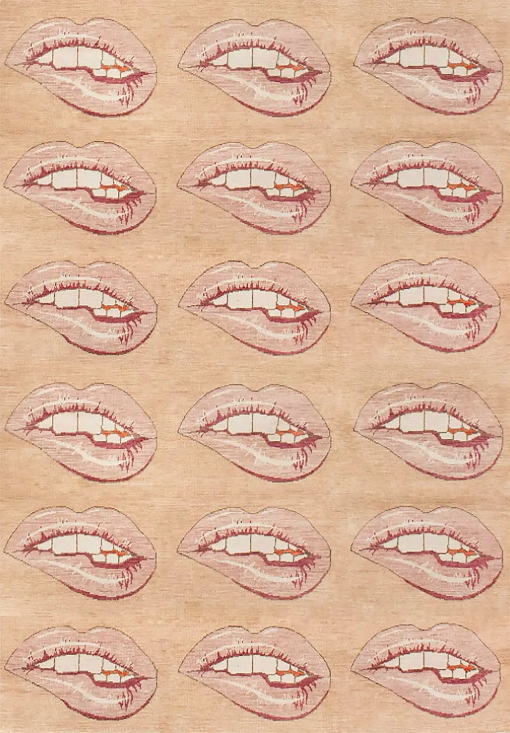 Wilton-matto - Avery (beige/vaaleanpunainen)