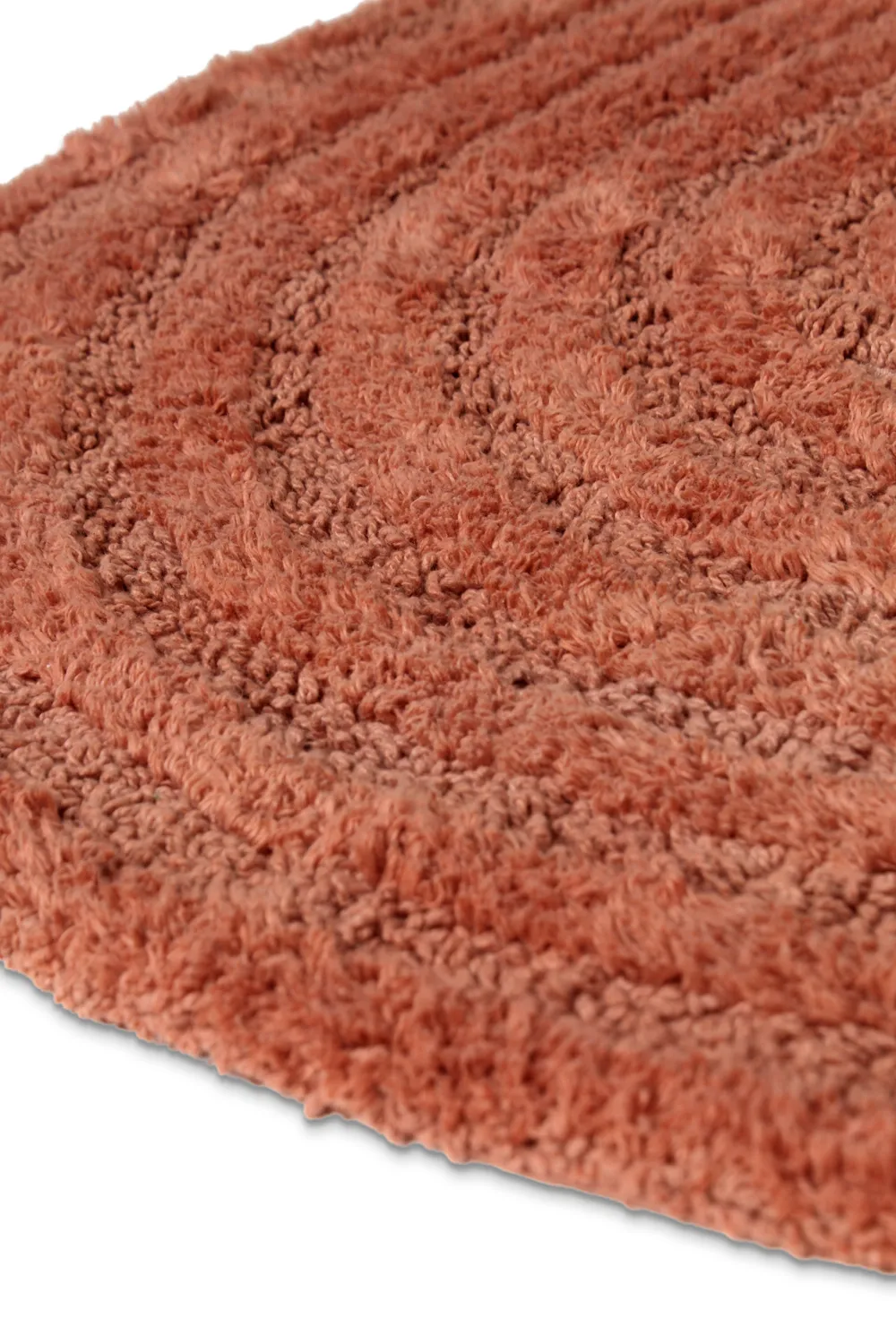Ovaali kylpyhuonematto - Embla (terrakotta)