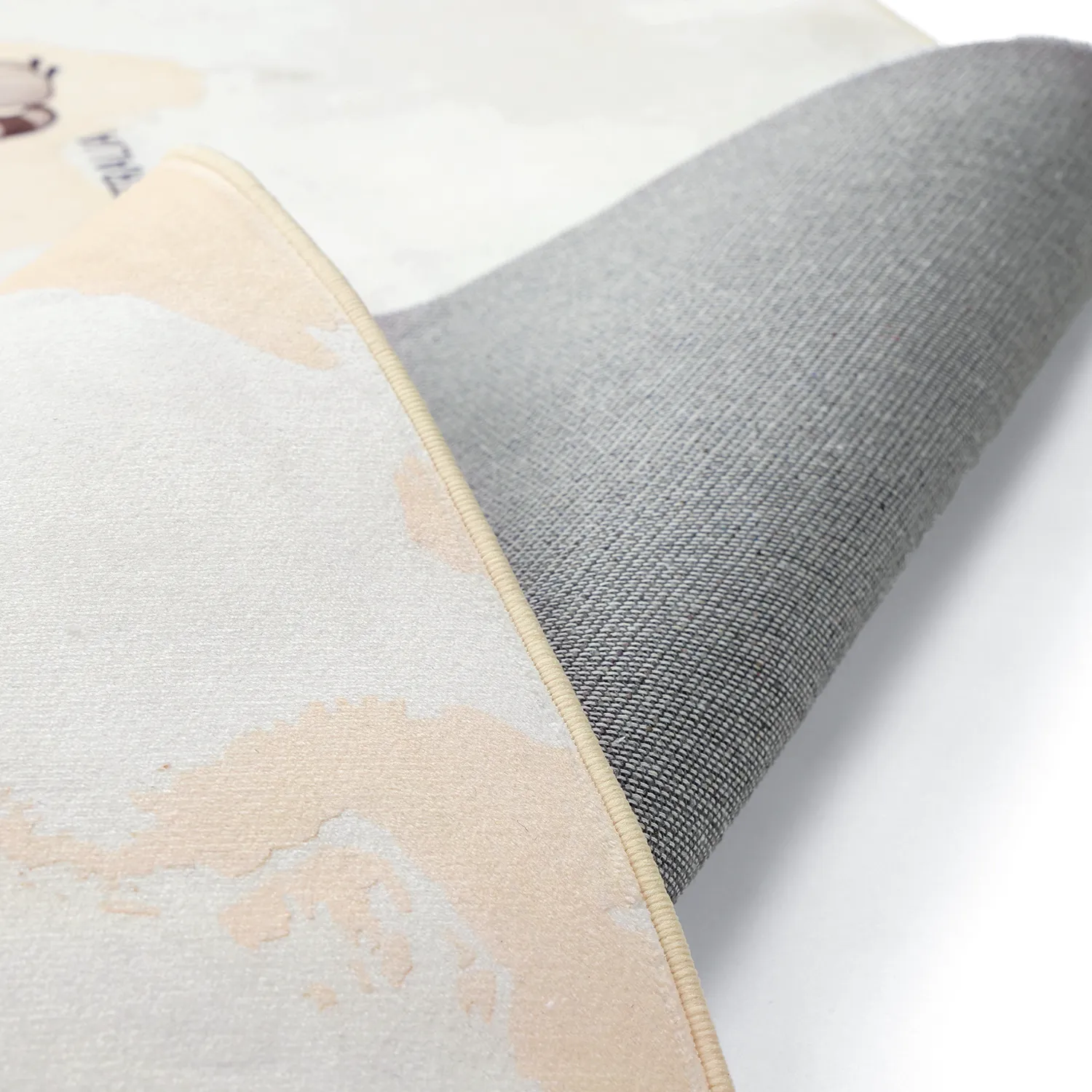 Lastenmatto - Animal Map (beige)