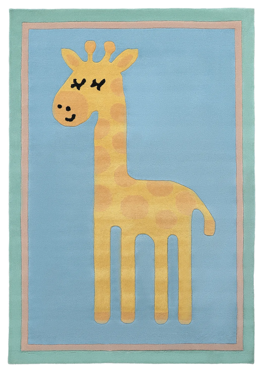 Lastenmatto - Giraffe Hand Tufted Wool Premium (vaaleansininen/multi)
