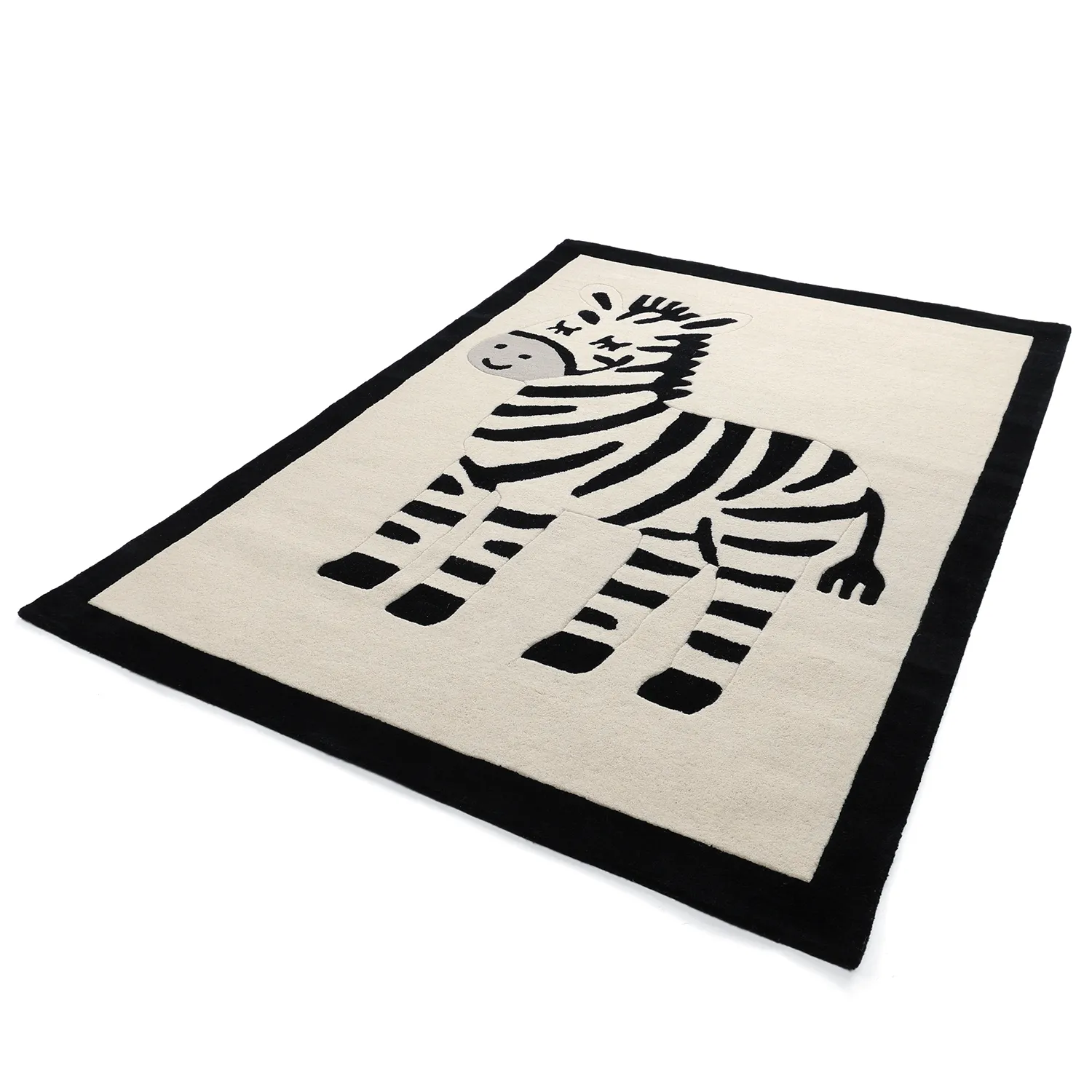 Lastenmatto - Zebra Hand Tufted Wool Premium (beige/musta)