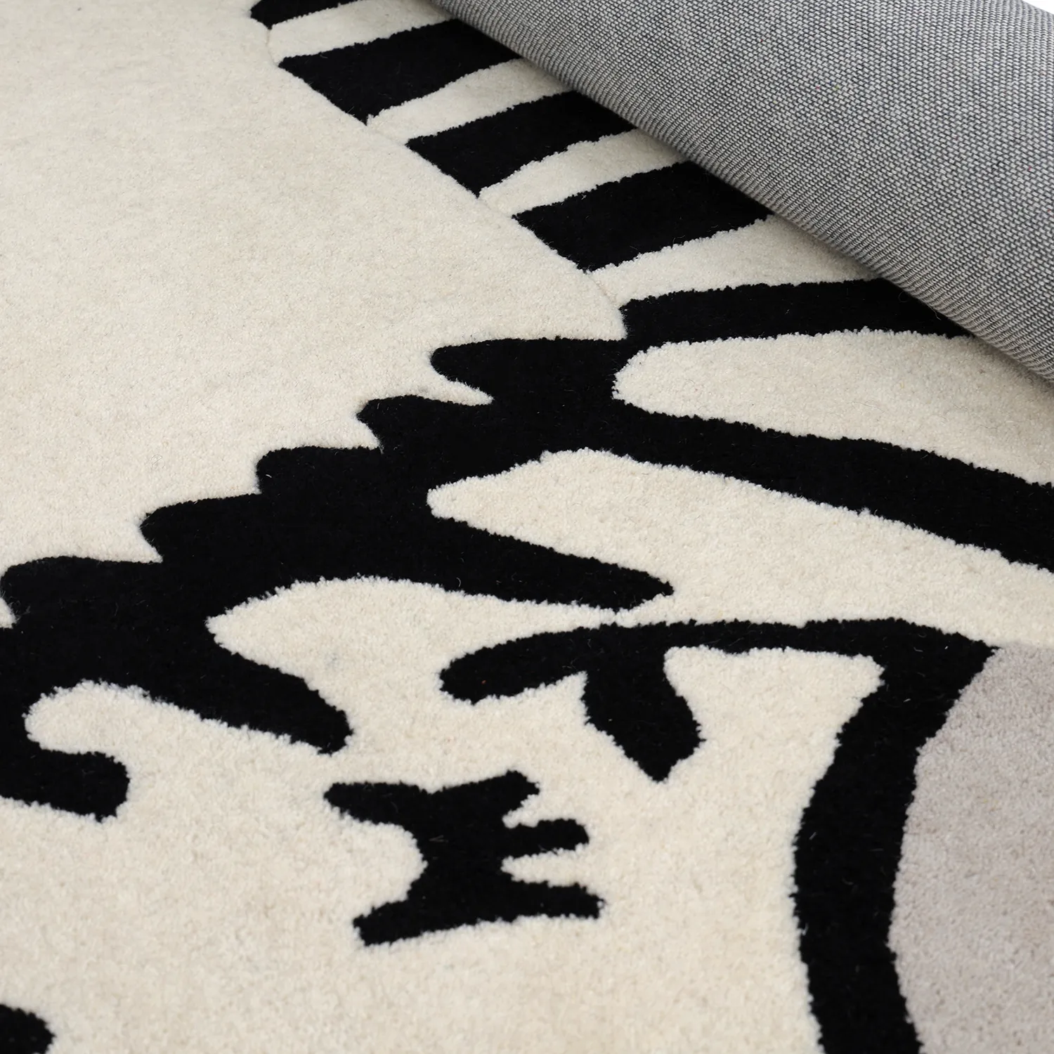 Lastenmatto - Zebra Hand Tufted Wool Premium (beige/musta)