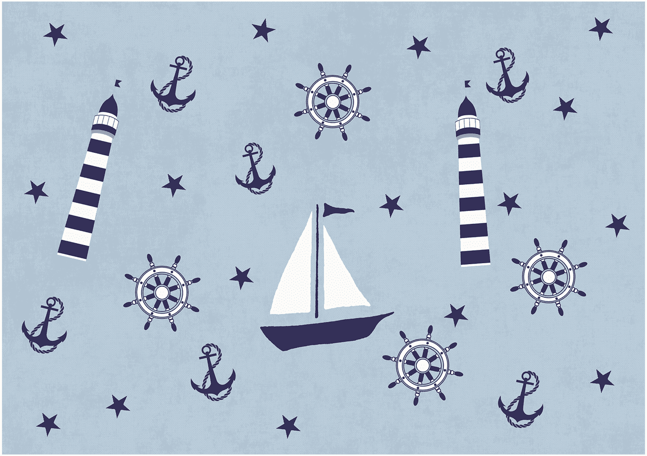 Lastenmatto - Sailing Ship (sininen)