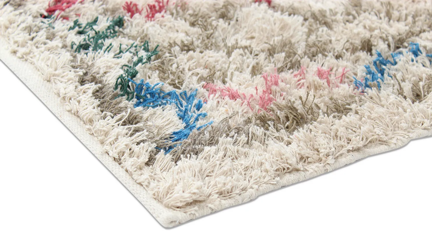 Ryijymatot - Calder Natural Cotton Shaggy (multi)
