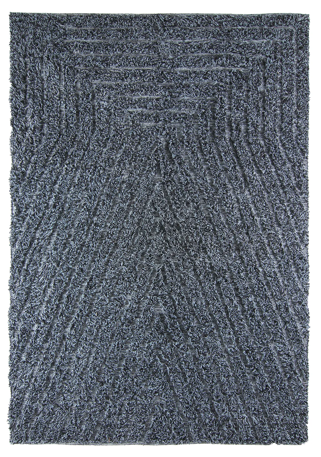 Ryijymatot - Kendra Natural Cotton Shaggy (harmaa/musta)