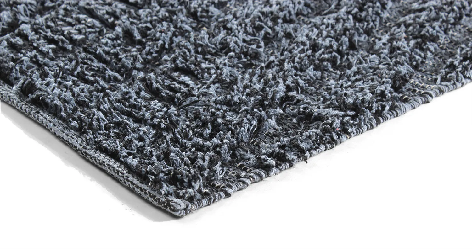 Ryijymatot - Kendra Natural Cotton Shaggy (harmaa/musta)