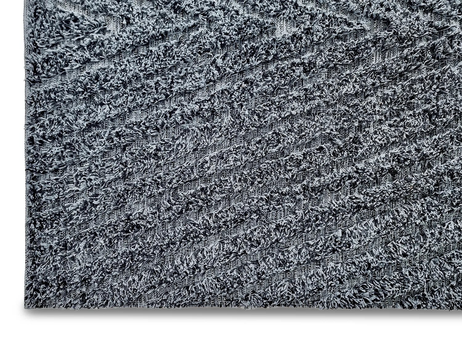 Ryijymatot - Kendra Natural Cotton Shaggy (harmaa/musta)