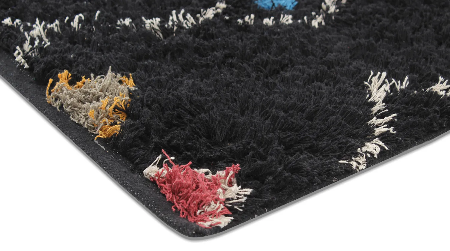 Ryijymatot - Marden Natural Cotton Shaggy (musta/multi)