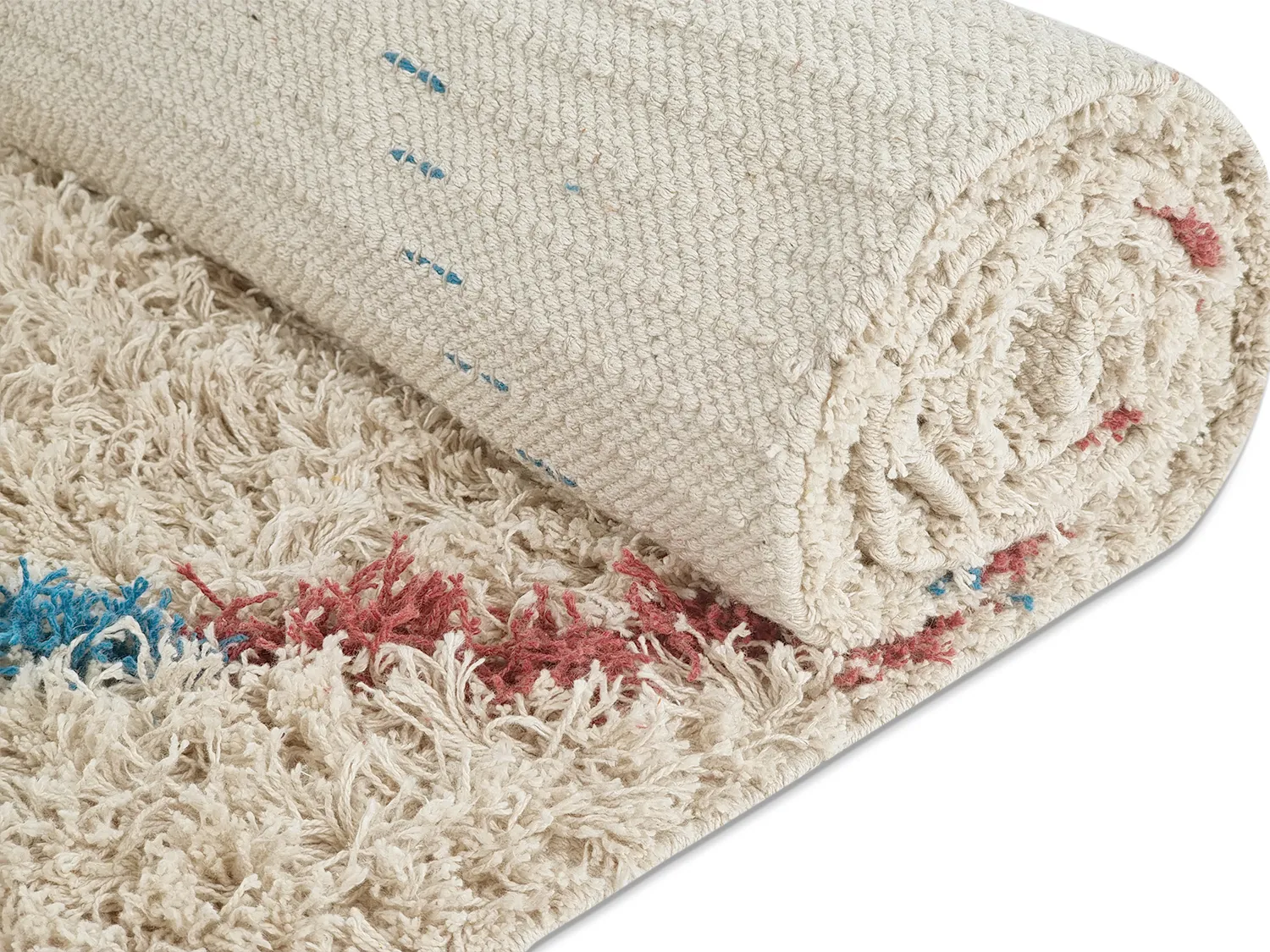Ryijymatot - Maeron Natural Cotton Shaggy (multi)