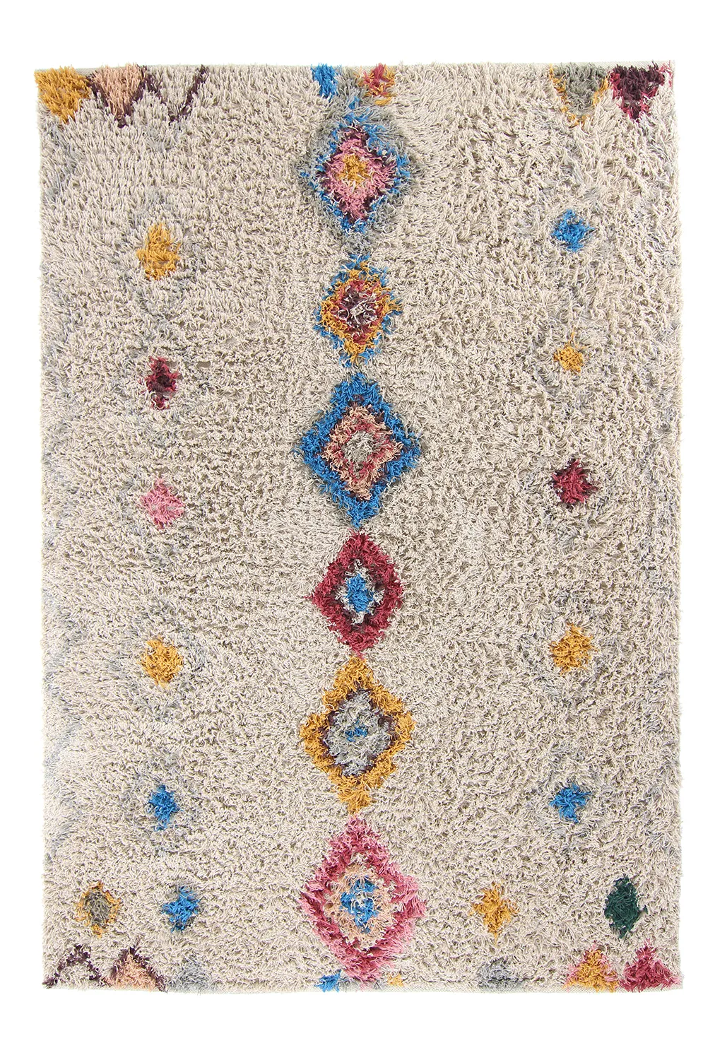 Ryijymatot - Marden Natural Cotton Shaggy (beige/multi)