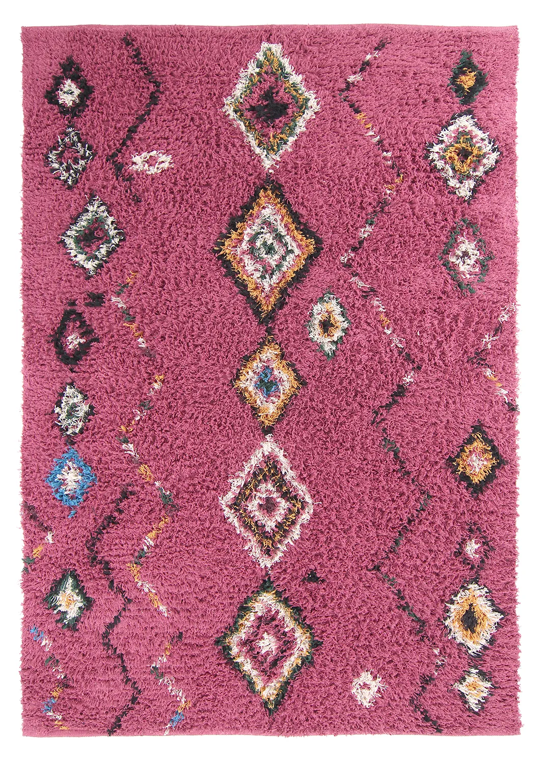 Ryijymatot - Nyle Natural Cotton Shaggy (vaaleanpunainen/multi)