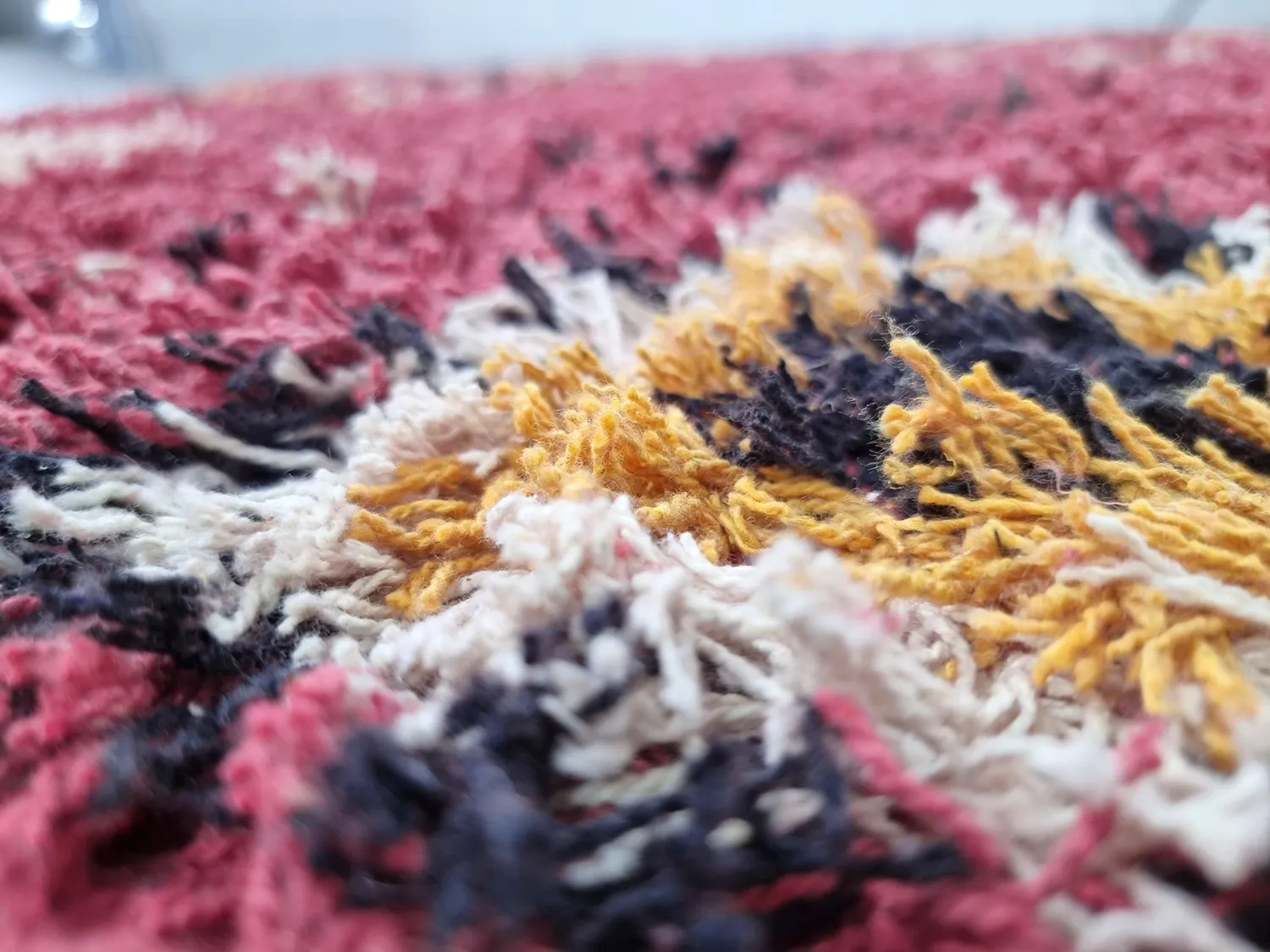 Ryijymatot - Nyle Natural Cotton Shaggy (vaaleanpunainen/multi)