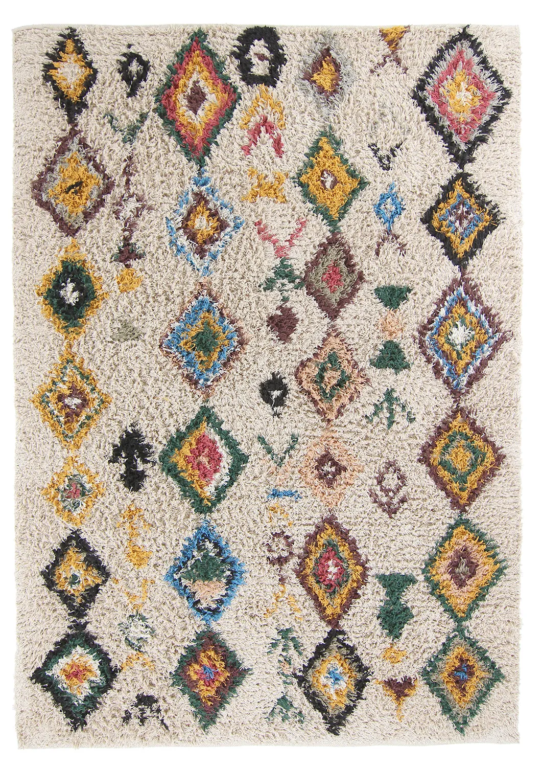 Ryijymatot - Siddel Natural Cotton Shaggy (beige/multi)