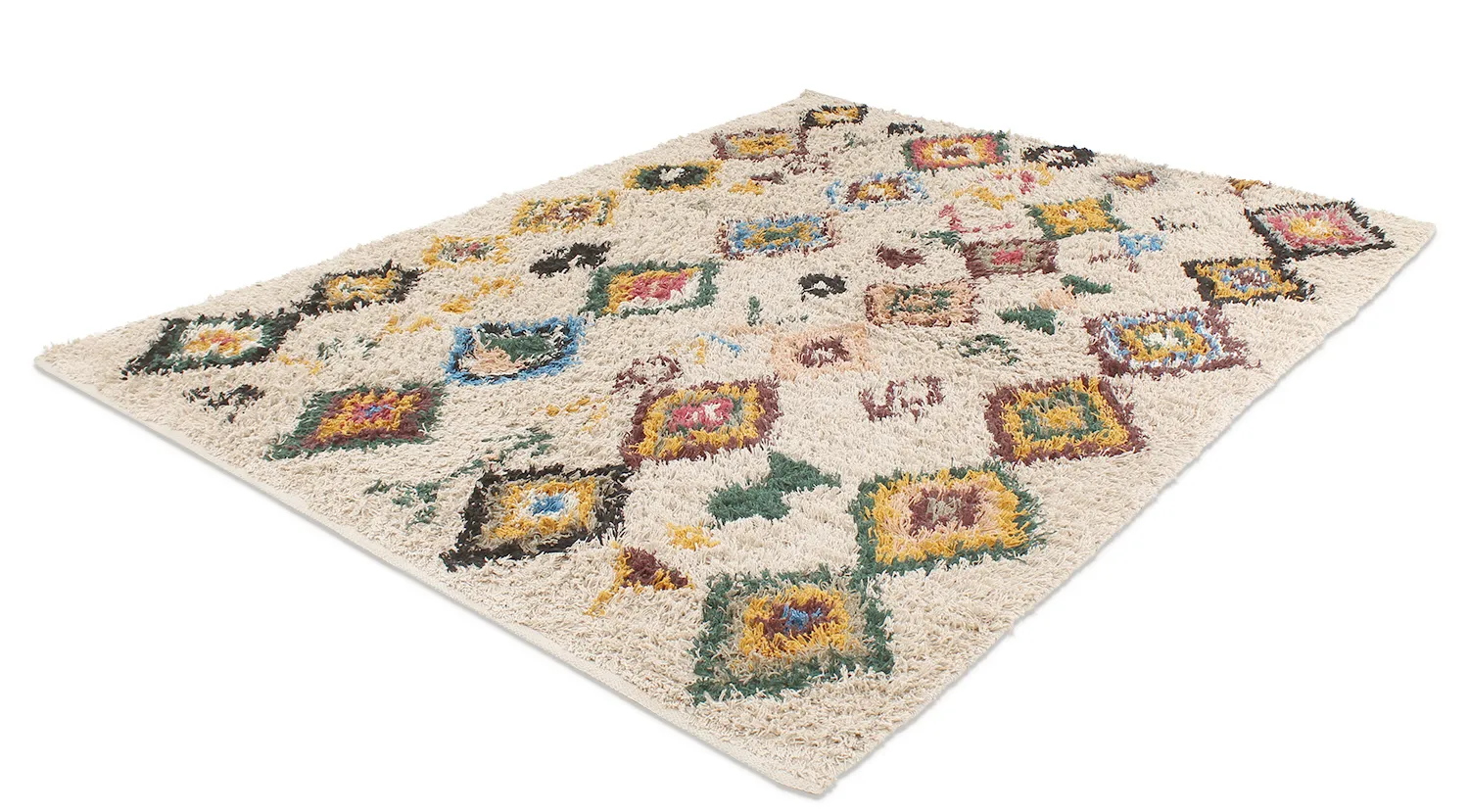 Ryijymatot - Siddel Natural Cotton Shaggy (beige/multi)