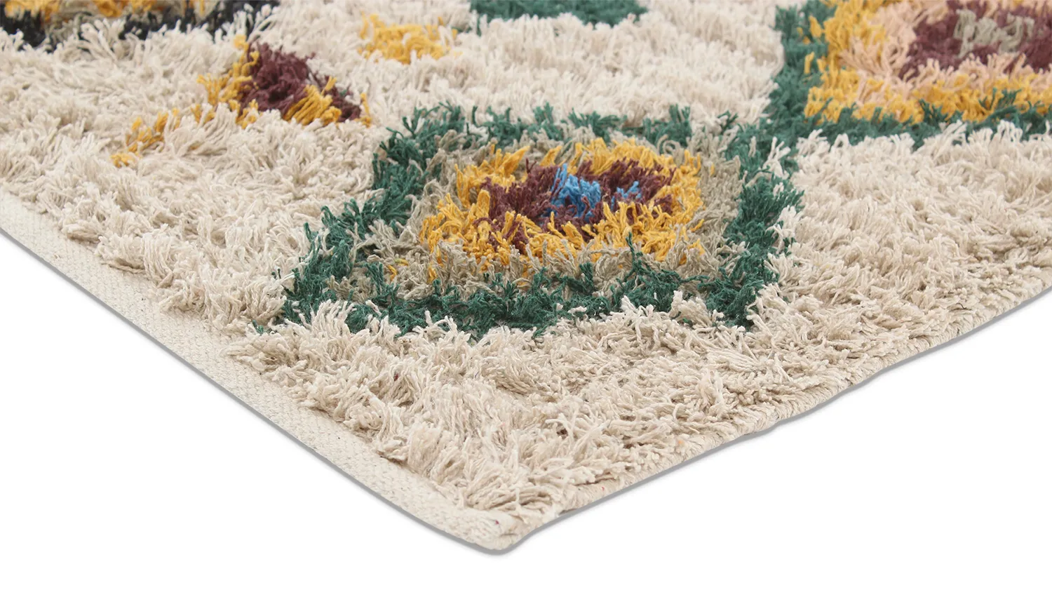 Ryijymatot - Siddel Natural Cotton Shaggy (beige/multi)