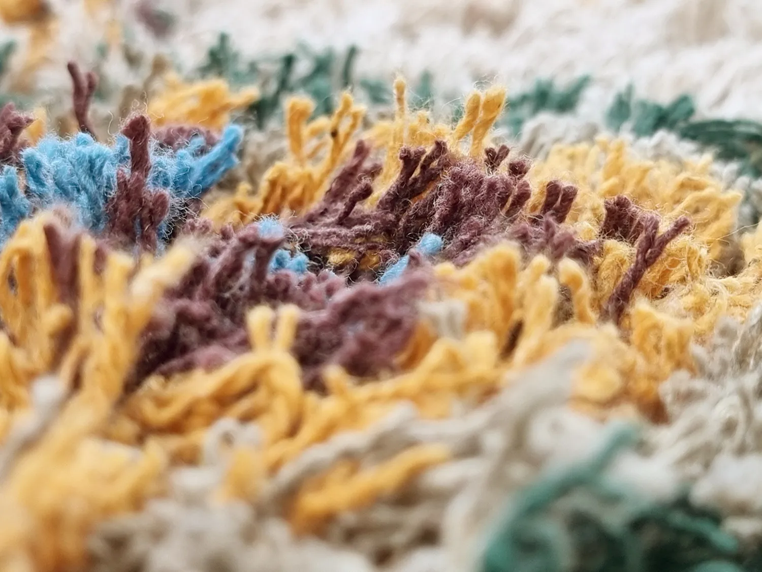 Ryijymatot - Siddel Natural Cotton Shaggy (beige/multi)