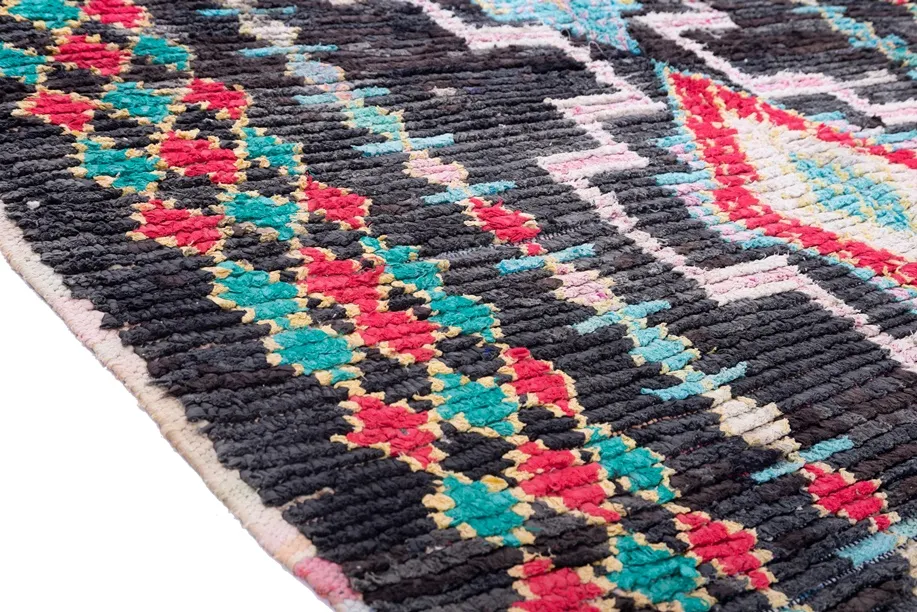 Marokkolainen Kilim matto Boucherouite 310 x 160 cm