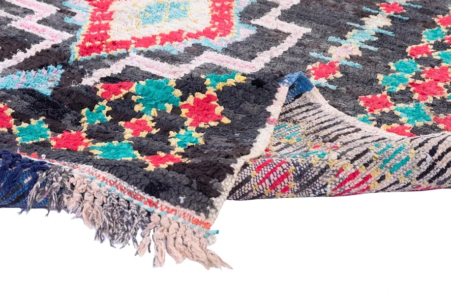 Marokkolainen Kilim matto Boucherouite 310 x 160 cm
