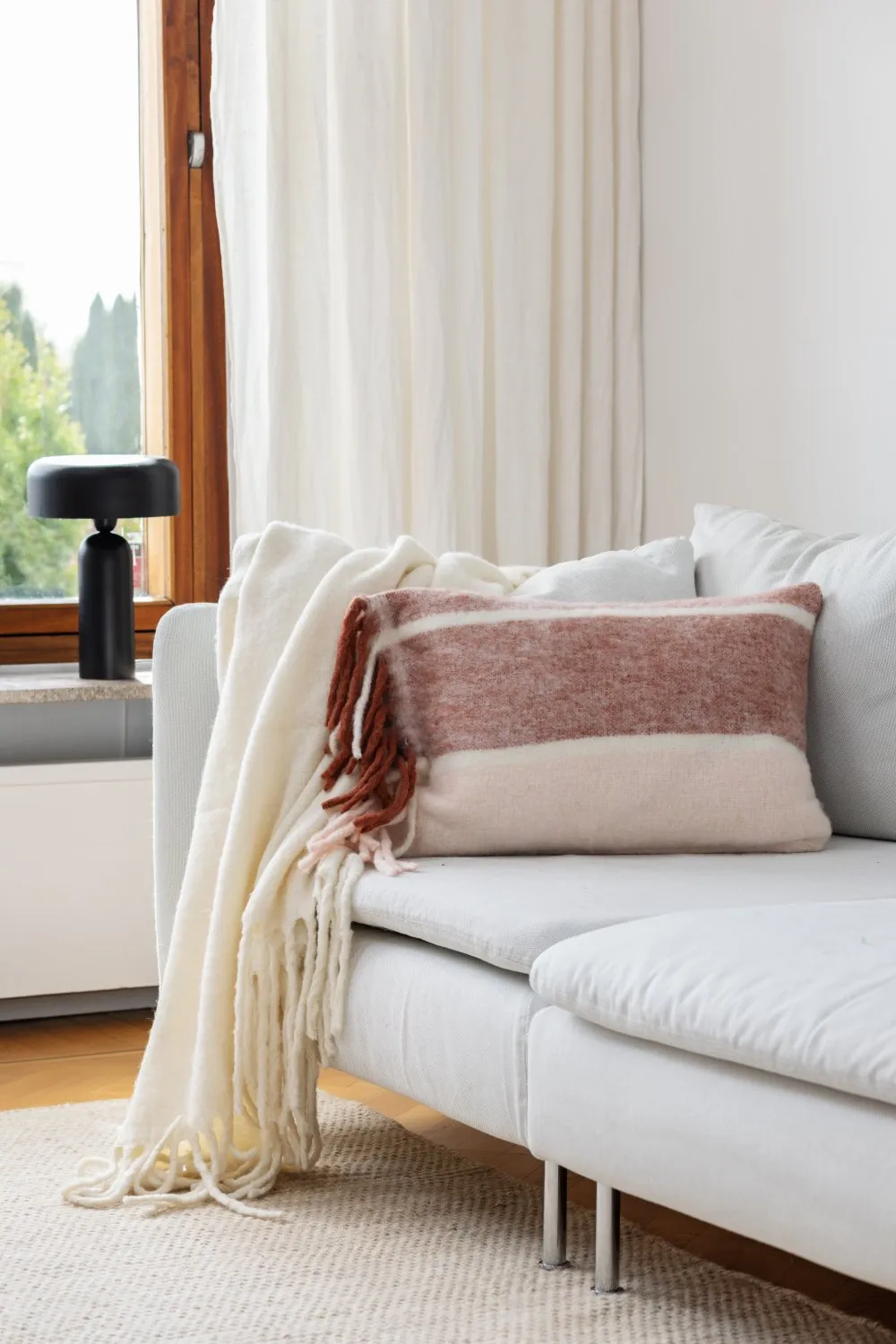 Tyynynpäällinen villasekoite - Charlotte (vaaleanvihreä)