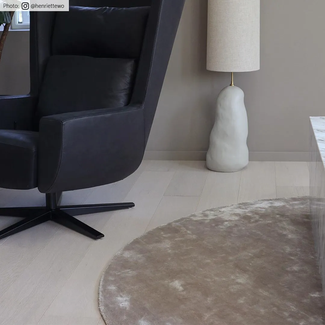 Pyöreä matto - Jodhpur Special Luxury Edition Viskoosi (vaaleanharmaa/beige)