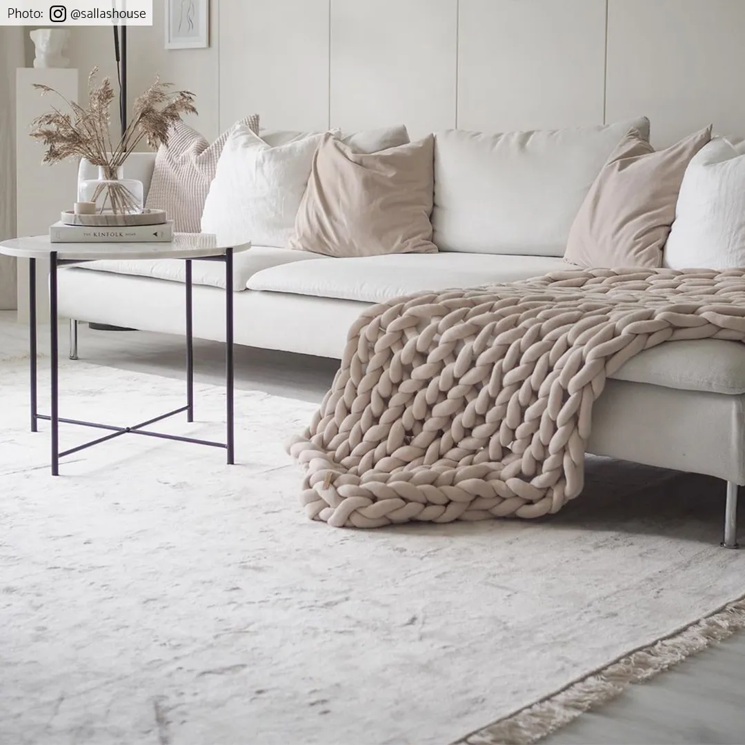 Wilton-matto - Art Silk (vaaleanharmaa/beige)