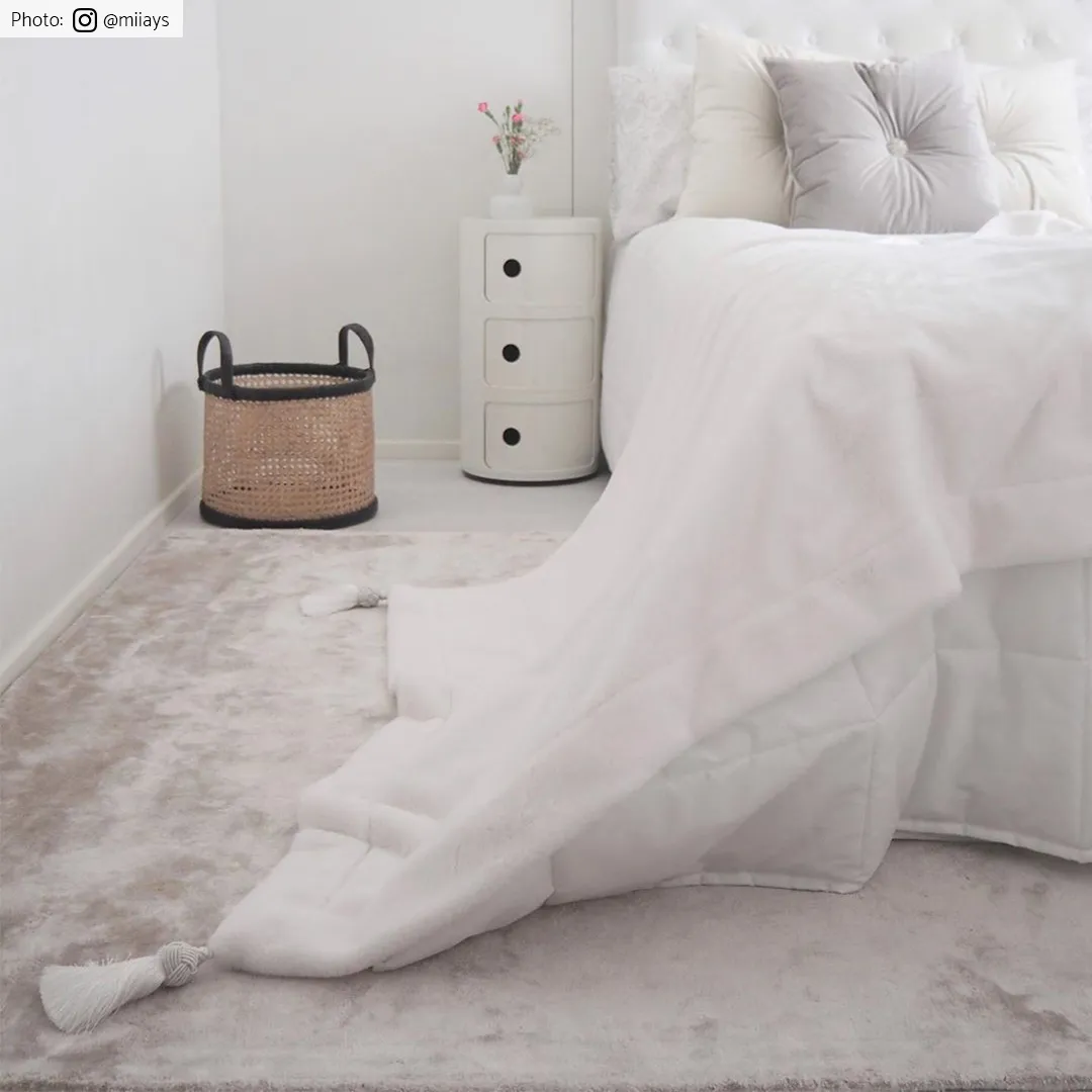 Viskoosi-matto - Jodhpur Special Luxury Edition (vaaleanharmaa/beige)