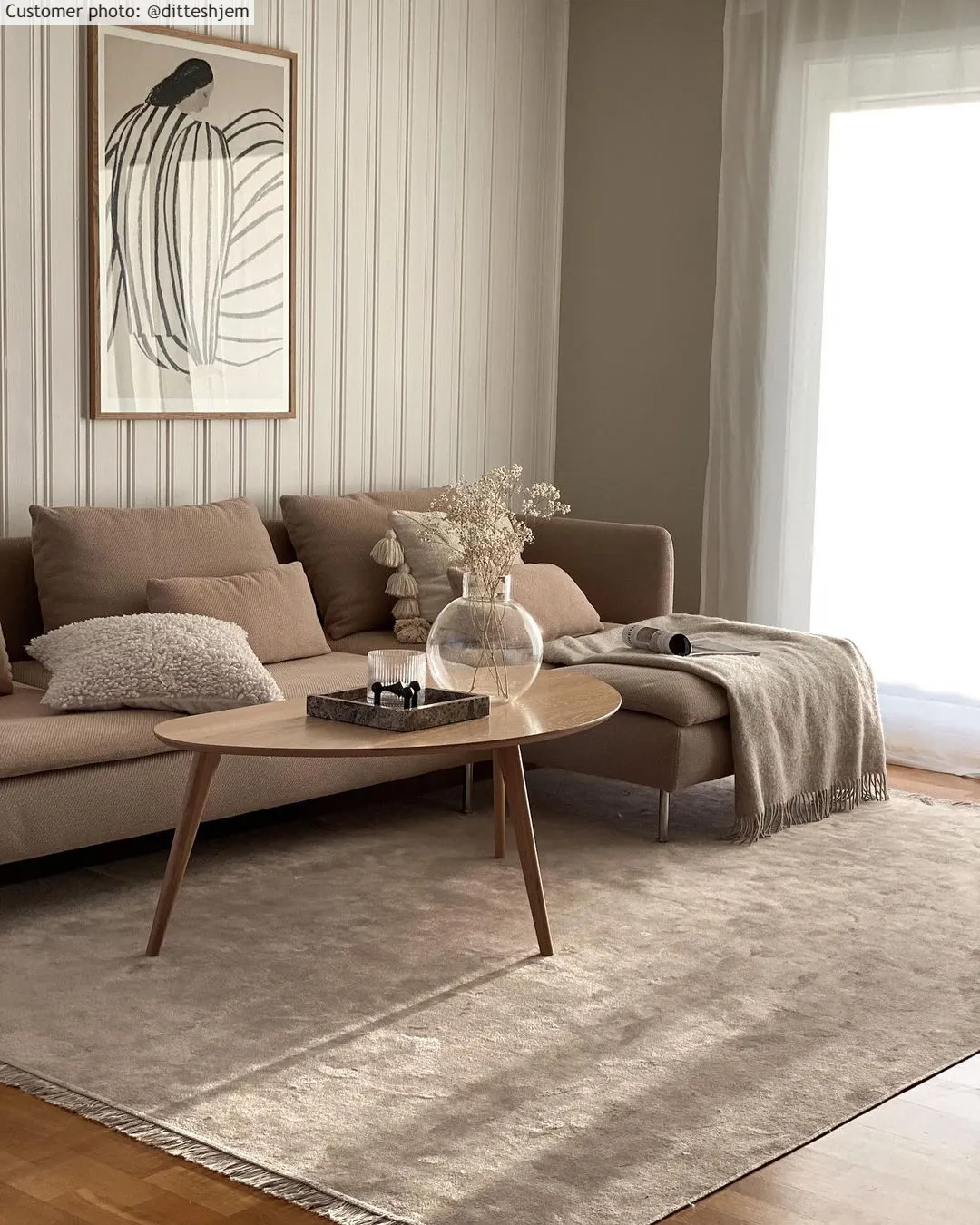 Wilton-matto - Art Silk (vaaleanharmaa/beige)