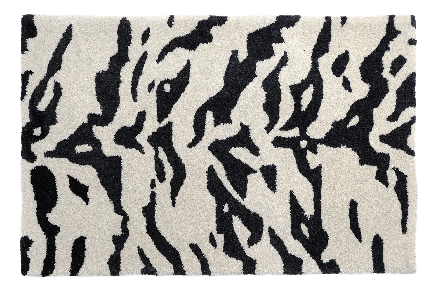 Ovimatto - Zebra Tufted Wool Premium (valkoinen/musta)