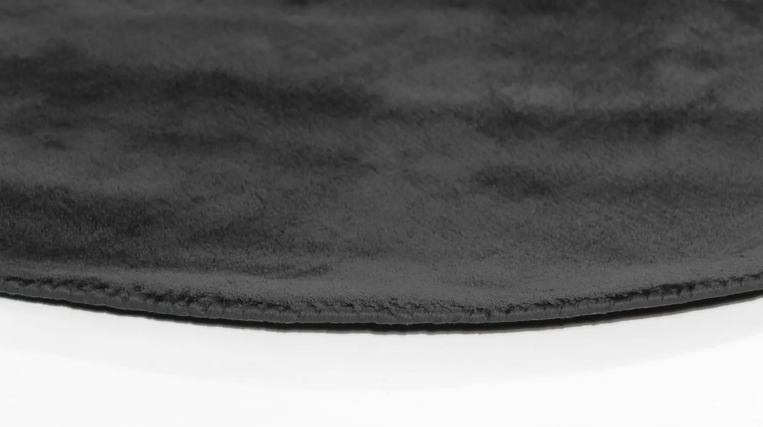 Pyöreä matto - Recycled PET with viscose look (musta)