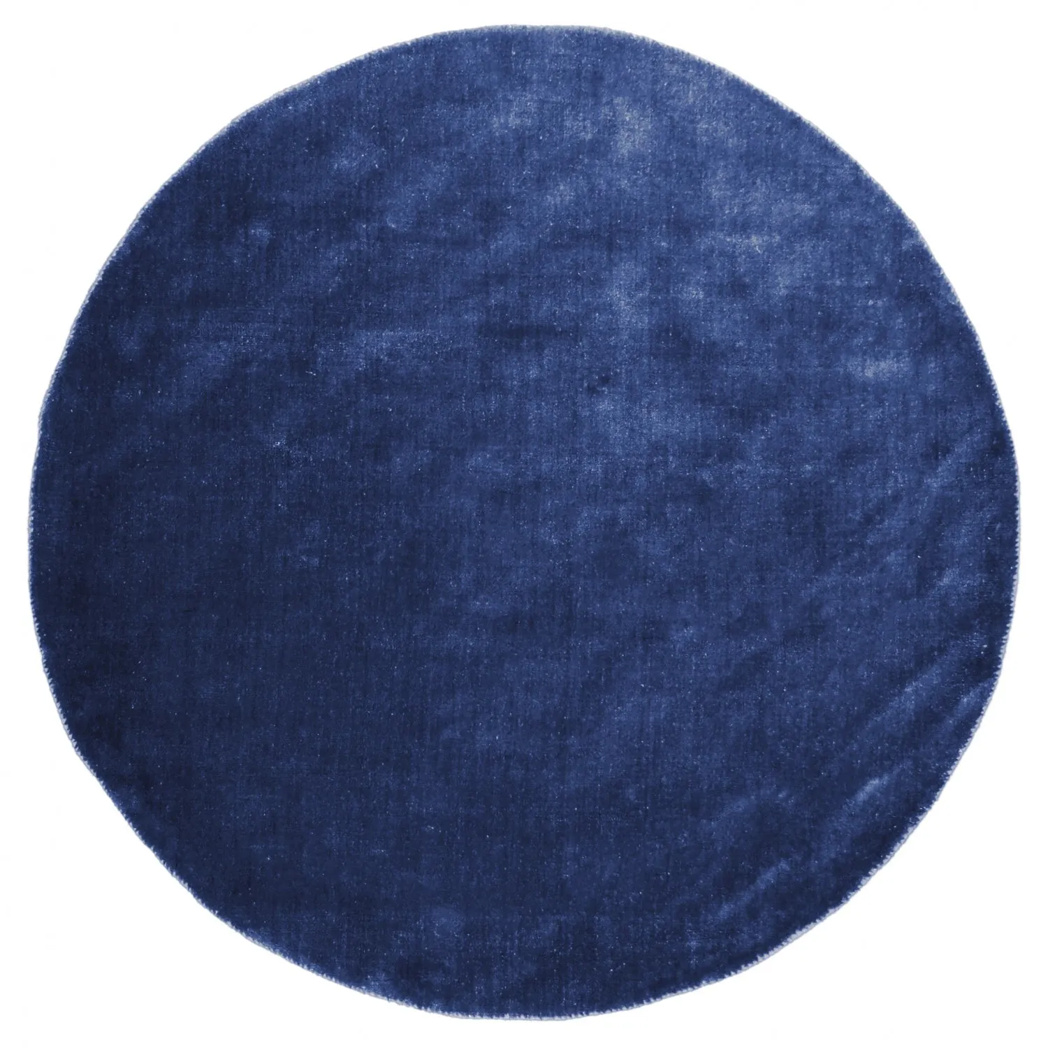 Pyöreä matto - Recycled PET with viscose look (navy)